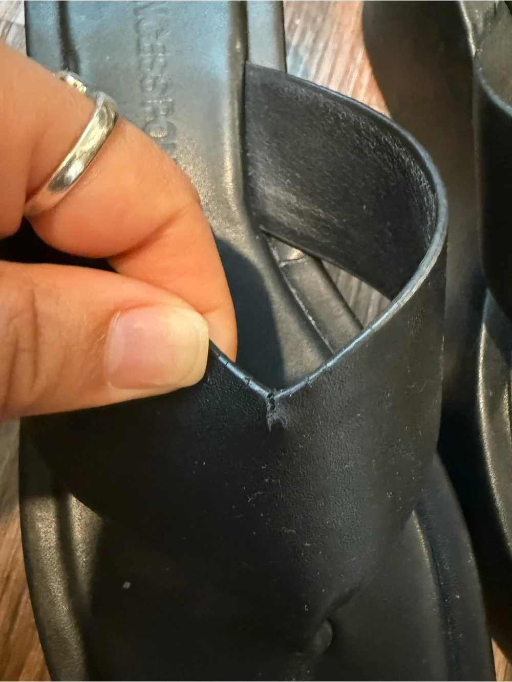 Black Platform Thong Sandals - Women